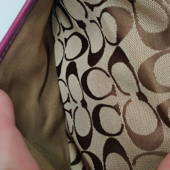 Coach Bleecker Signature Tote Tan & Purple - Picture 6 of 11